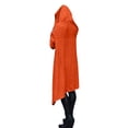 thumbnail image 5 of WTOBBY Women's Loose Comfortable High Neck Long Sleeve Solid Color Long Hoodie Top, Casual Oversized Pullover Sweatshirt for Everyday,Saffron 2XL, 5 of 5