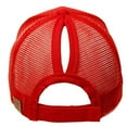 thumbnail image 3 of C.C Ponytail Messy Buns Trucker Ponycaps Plain Baseball Visor Cap Dad Hat Red, 3 of 5