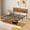 Brown, variant on Full Size Upholstered Platform Bed Frame with Adjustable Headboard, No Box Spring Needed with Sturdy Wooden Slats Support, Non-Slip and Noise-Free, Easy Assembly, Dark Grey