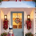 thumbnail image 4 of Christmas Door Decorations and Ornaments, Merry Christmas Front Door Sign Rustic Round Welcome Door Sign Gnome Tree Pattern Welcome Wall for Front Doors, 1 Pendant, 4 of 9