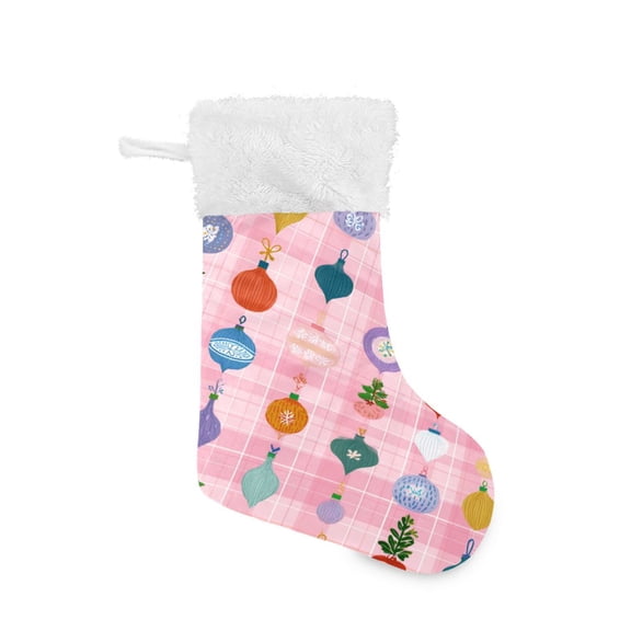 Christmas Stocking with Hanging Loop for Family Holiday Ornament Christmas Ornaments Pattern