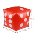 thumbnail image 2 of 11.8" Jumbo Inflatable Dice, 2pack Outdoor Fun Giant Inflatable Dice Set and 12mm 10pcs Dice for Indoor and Outdoor Broad Game, Ludo and Pool Party (Red), 2 of 3