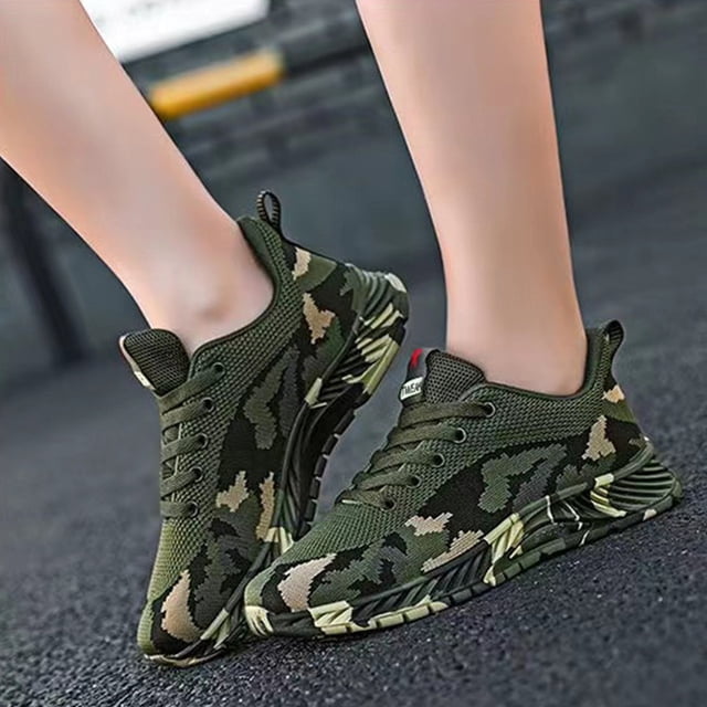 Zapatillas de deporte de camuflaje para hombre, zapatos deportivos transpirables, ligeros para correr y caminar Wdftyju Tenis De Mujer Tenis De Hombre
