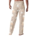thumbnail image 4 of Domuza Easter Bunny Pajama Pants Men Casual Elastic Waist Drawstring Pjs Trousers Comfy Relaxed Fit Lounge Sleep Pants with Pockets Khaki XL, 4 of 4