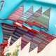 thumbnail image 3 of Banderín de 15m, banderín de tela bohemia, bandera triangular, banderín Vintage, banderín colgante Compatible con boda, 3 of 5