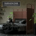 thumbnail image 3 of Red Lantern 5 1/2 ft. Tall Fiber Weave Room Divider - Dark Red - 6 Panel, 3 of 6