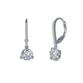 thumbnail image 4 of Lafonn Classic Sterling Silver Platinum Plated Simulated Diamond Earrings 2.28 (2.28 CTTW), 4 of 5