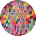 thumbnail image 1 of Unique Loom Estrella Moderne Espace Éclectique Tapis 8' x 8' Ronde Multi/rose, 1 of 1