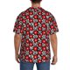 thumbnail image 3 of Balery Red Floral Camisa Casual de Manga Corta con Botones para Hombre, Texturizada, Estilo Cubano, para Playa, Verano-3X-Large, 3 of 5