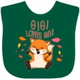 thumbnail image 3 of Inktastic Gigi Loves Me- cute baby fox Boys or Girls Baby Bib, 3 of 4