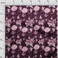 thumbnail image 2 of oneOone Cotton Jersey Wine Fabric Flower Watercolor Dress Material Fabric Print Fabric By The Yard 58 Inch Wide, 2 of 4