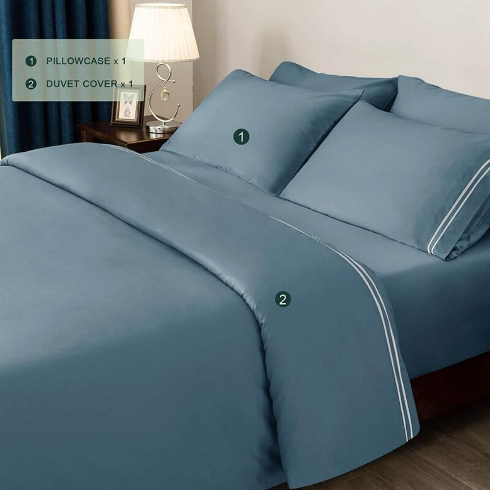 CHUN YI Bed Sets Duvet Covers with Button Closure and 2 Pillow 