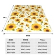 thumbnail image 3 of Bingfone European-style Pattern Sunflower A Print Flannel Fleece Blanket Throw Blanket for Bed,Sofa,Couch,Travel,Camping(80"x60" ), 3 of 8