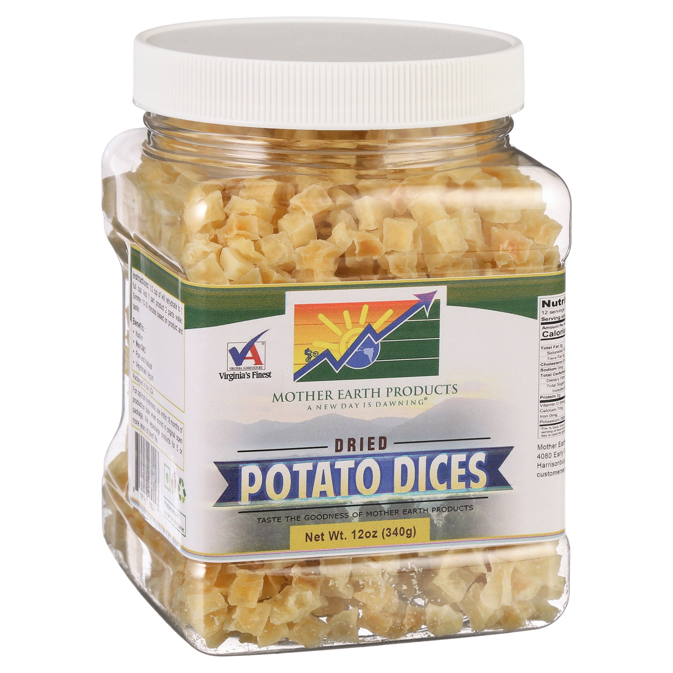Mother Earth Products Dehydrated Potato Dices, Quart Jar