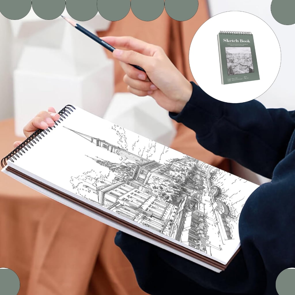 Art Drawing Pad Sketchbook Strong Binding High Density Paper Resists Bleed