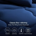 thumbnail image 3 of Harkawon All Season Down Alternative Queen Comforter, Winter Warm Comforter Ultra Soft Quilted Duvet Insert with Corner Tabs, Wavy Box Stitched, Luxury Fluffy & Lightweight (Navy, 88 x 88 inch), 3 of 7