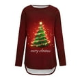 thumbnail image 4 of YUGYXL Christmas Sweaters Women Fleece Lined Long Tunic Sweatshirt Ugly Funny Xmas Crewneck Pullover Tops Holiday Outfits A Multicolor S, 4 of 5