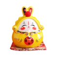 thumbnail image 1 of GROWTH TANK Chinese Rabbit Bunny Statue Piggy Bank Ceramic Piggy Bank Decoration Collectible Yellow, 1 of 9