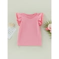 thumbnail image 3 of Musuos Baby Girls Boy Summer Cotton Flying Sleeves Tops Bodysuit Outfits Sunsuit, 0-6 Years, 3 of 9