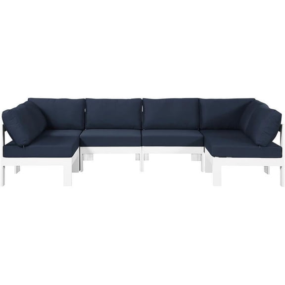 Meridian Furniture Nizuc Navy Outdoor Patio Modular Sectional