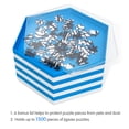 thumbnail image 6 of Becko US Stackable Puzzle Sorting Trays Jigsaw Puzzle Sorters with Lid (White & Blue), 6 of 7