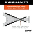 thumbnail image 5 of CURT 80313 27-Inch Trailer Safety Chain with 7/16-In Snap Hook, 5,000 lbs Break Strength, 5 of 6