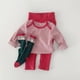 thumbnail image 2 of Gibobby Conjunto de ropa de bebé Conjunto de ropa de dormir con pantalones largos de algodón a rayas de otoño para bebés y niñas recién nacidos(Rojo,12-18 Months), 2 of 4