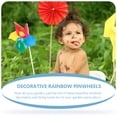 thumbnail image 4 of CIMAXIC 10Pcs Party Pinwheels Decorative Rainbow Pinwheels Funny Handheld Pinwheels Decors,16.93"X7.09"X0.24", 4 of 5
