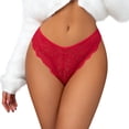 thumbnail image 5 of Gibobby Calzoncillos hipster Ropa interior de mujer Bikini sin costuras Ropa interior de encaje Bragas de media espalda(Rojo， S), 5 of 5