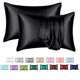 thumbnail image 1 of POWKOL - Funda de almohada de satén para cabello y piel, paquete de 2 fundas de almohada de satén de seda, tamaño estándar (juego de 2), funda de almohada sedosa con cierre tipo sobre (50,8 x 66,0, 1 of 6
