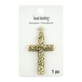 thumbnail image 2 of Antique Gold Filigree Cross Pendant by Bead Landing, 2 of 2
