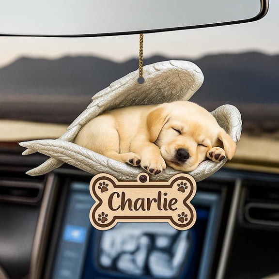 Dog Sleeping Angel Ornament Acrylic 2D Pet Memorial Personalized Ornament 2025 Christmas Gift for Pet Loss Cat Sympathy Remembrance Gift