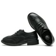 kkdom Boys Oxfords Shoes Flats School Uniform Dress Shoes Black 12