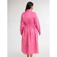 thumbnail image 3 of Free Assembly Women’s and Women's Plus Cotton Eyelet Maxi Shirtdress, Sizes XS-4X, 3 of 4