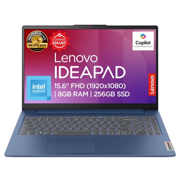 Laptop Lenovo IdeaPad Slim3 Intel Celeron N100 4 núcleos 8GB RAM 256GB SSD Azul