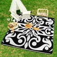 thumbnail image 6 of Bohemian Pattern Picnic Blanket Waterproof Outdoor Beach Blanket Hand-held Pad Suitable for Travel, Camping, Beach, Family Gatherings, 6 of 7