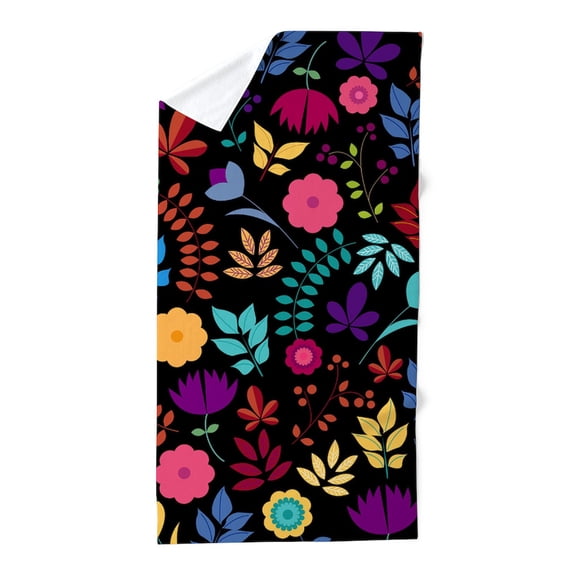 CafePress - Modern Chic Floral Pattern - Large Beach Towel, Soft 30"x60" Towel with Unique Design