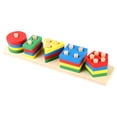 thumbnail image 3 of Miangastore 1 Set of Geometry Block Matching Toys Shape Sorting Toys Colored Wooden Geometry Blocks, 3 of 9