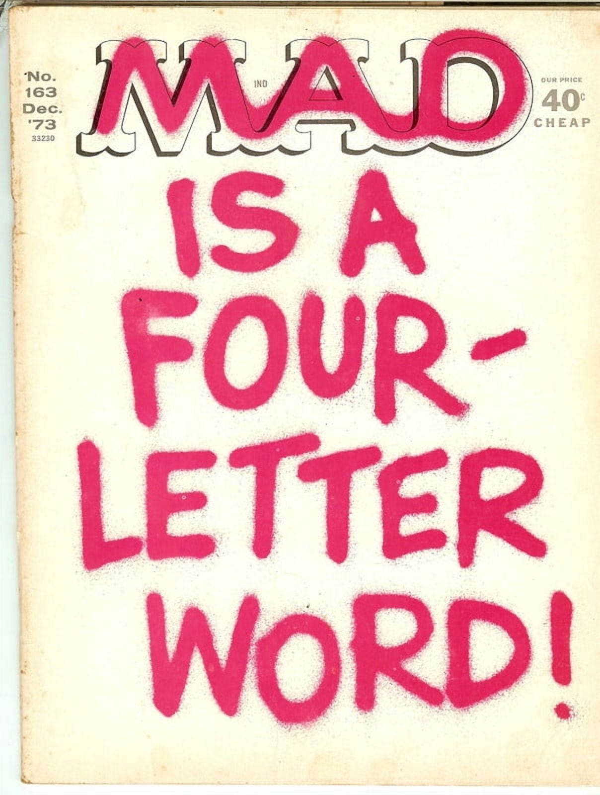 MAD Magazine Vintage Collectible #163 Dec 1973