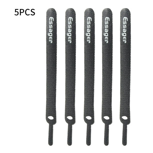 Essager Atadura para cables Cable de alimentación para auriculares Cable para ratón Organizador Correa Soporte de nailon Atadura para cables, 5 piezas AweSitey EL5250-02B