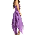 thumbnail image 3 of Sakkas Annabella Corset Bodice Handkerchief Hem Dress - Purple - One Size, 3 of 5