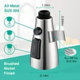 thumbnail image 2 of Pull Down Kitchen Faucet Head Replacement, 3-Function Metal Kitchen Faucet Head High Pressure Kitchen Sink Sprayer Replacement with 9 Adapters Compatible with American Standard, Brushed Nickel, 2 of 22