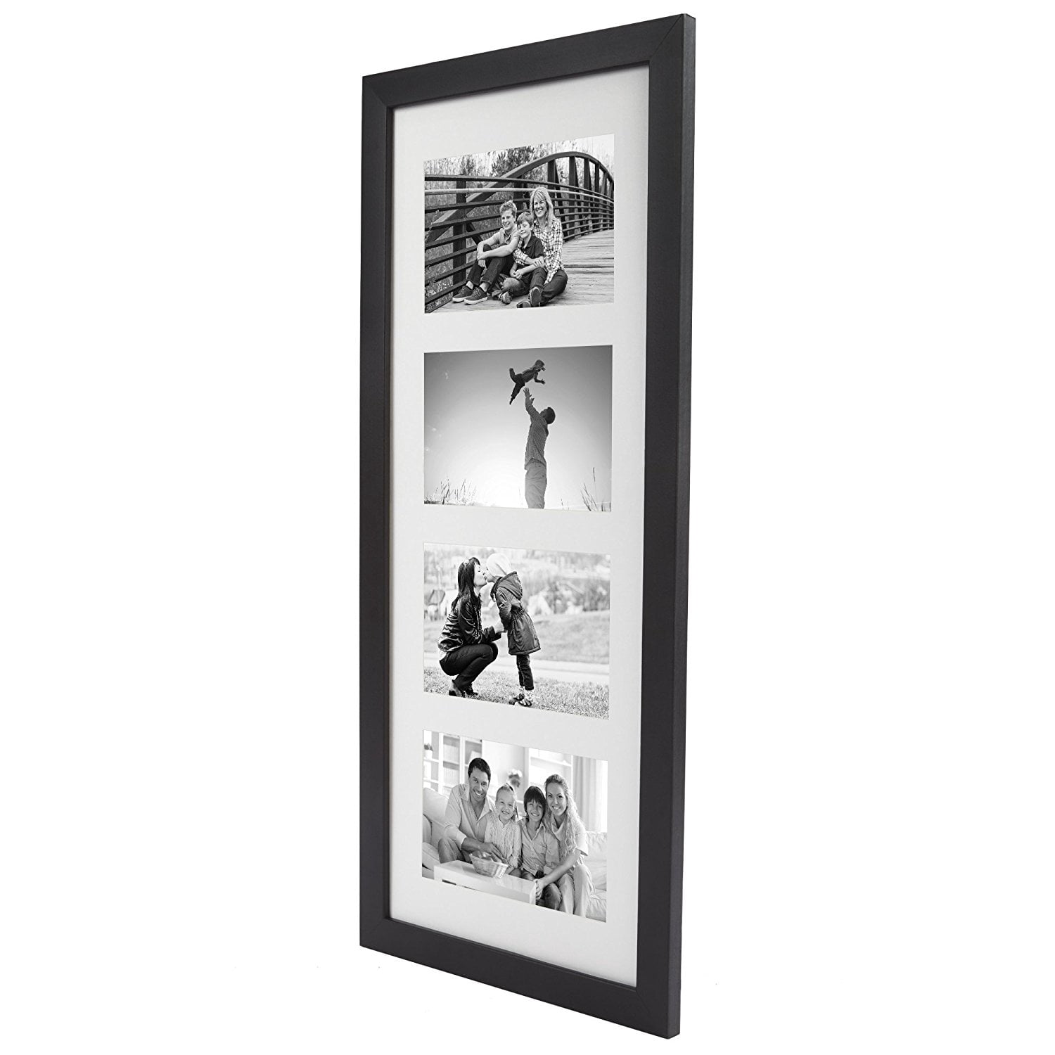 Americanflat 4x6 Collage Picture Frame with Glass openings photos dedicated providing quality allow through - Black