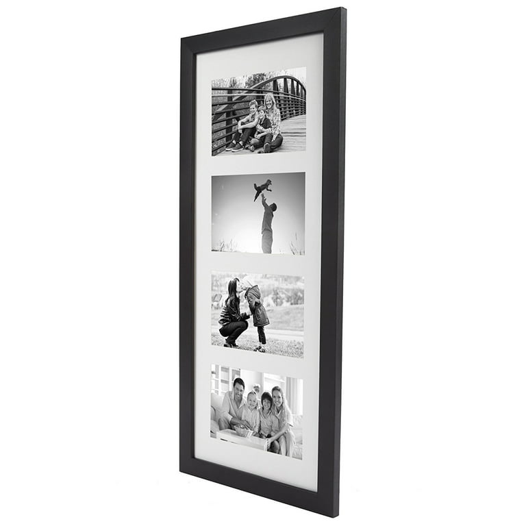 4x6 Black Collage Wood Frame with 4-openings, 2 directions - Picture  ThisFramed