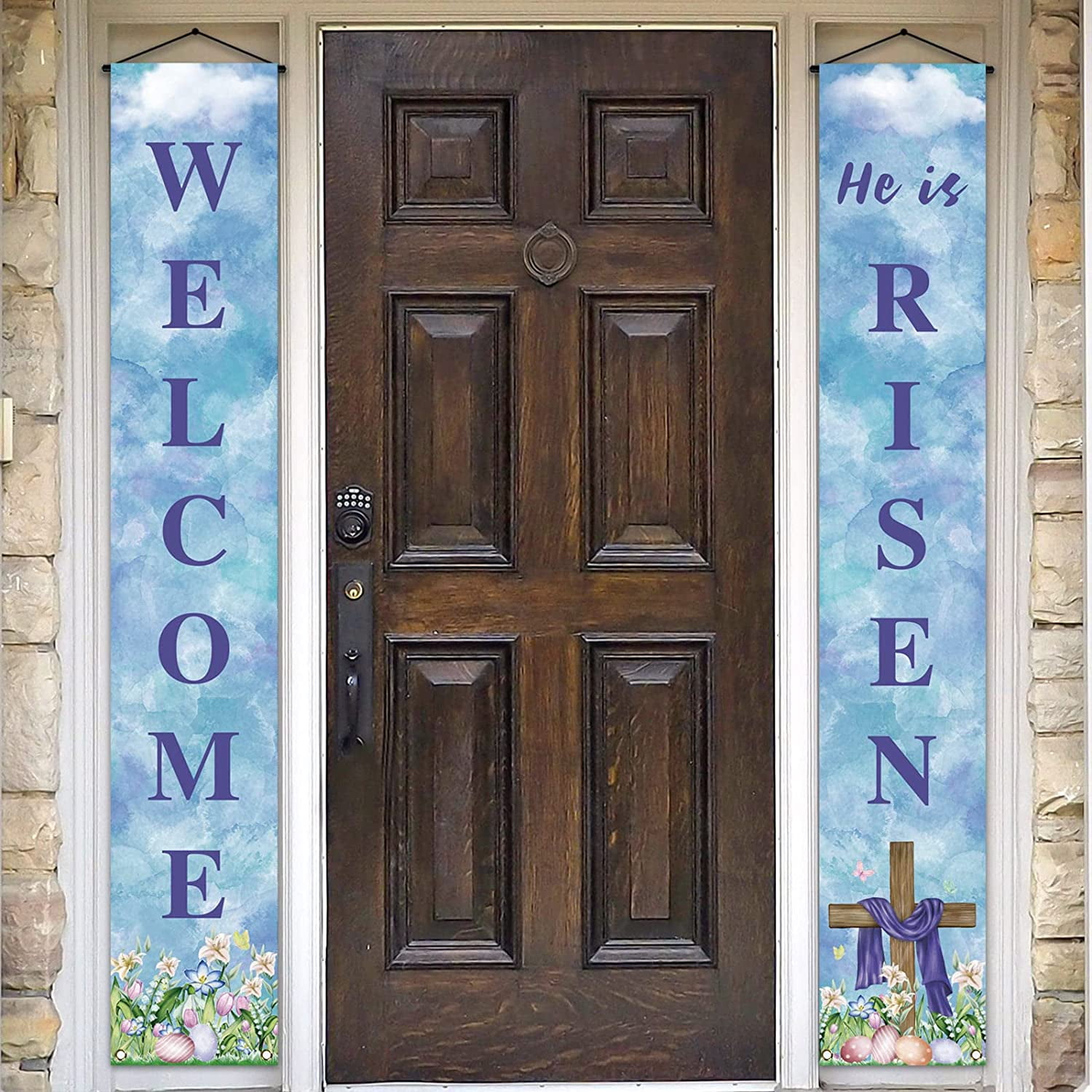 80UncleKimby 36PCS Easter Cross Craft Kit - He Is Risen DIY Resurrection Decor, Sunday School Activity