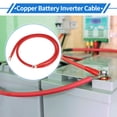 thumbnail image 7 of Unique Bargains 1 Pc Battery Inverter Cable 2 AWG Gauge 4FT 3/8" Lug 5/16" Lug Battery Cable Universal for Car Vehicle Boat RV Solar Tinned Copper Red, 7 of 7