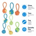 thumbnail image 4 of MGEZCOO Puppy Toys 8 Pack, Dog Rope Loop Toys for Small Medium Dogs, Colorful Braided Rope Chew Toys for Puppy Teething, Tug, Toss and Everyday Play, 4 of 8