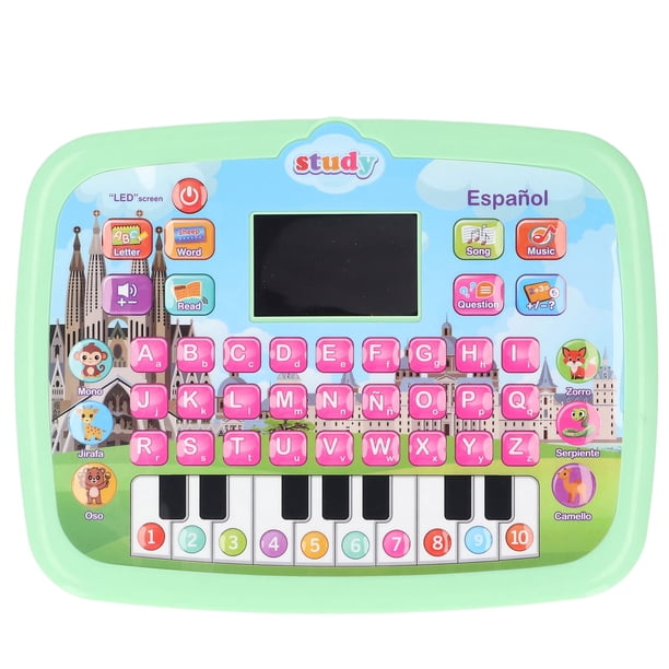 Tableta LED De Aprendizaje Del Idioma Español Para Niños Pequeños Temprano