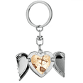 thumbnail image 1 of September October Libra Constellation Zodiac Heart Angel Wing Key Chain Holder, 1 of 3