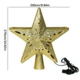 thumbnail image 3 of Golden Star Tree Topper Projection Light, Rotating LED Projector, Christmas Tree Decoration, Indoor Holiday Decor for Home, 3 of 7